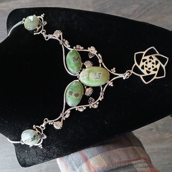 New Solar Quartz Agate Silver Necklace. - Picture 2 of 12